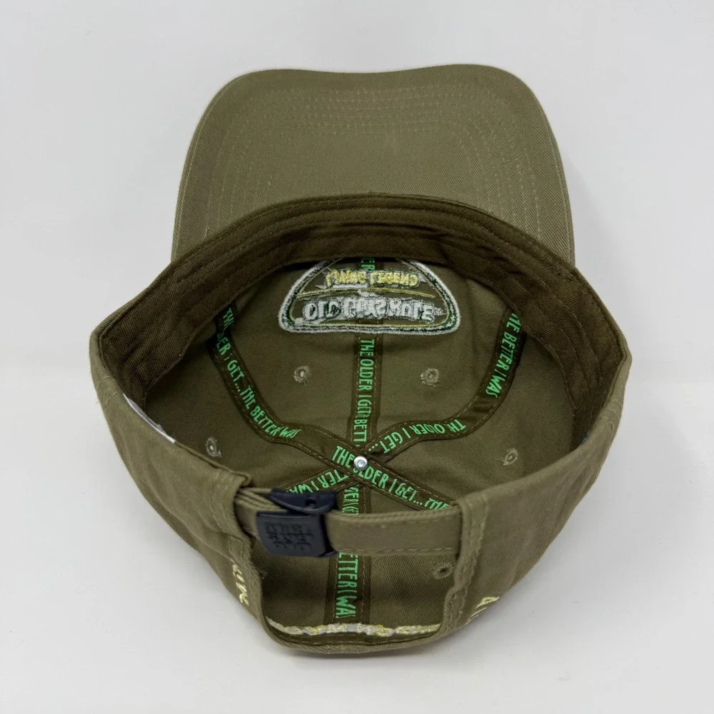 Old Guys Rule Living Legend Olive Green Cotton Adjustable Strapback Baseball Hat
